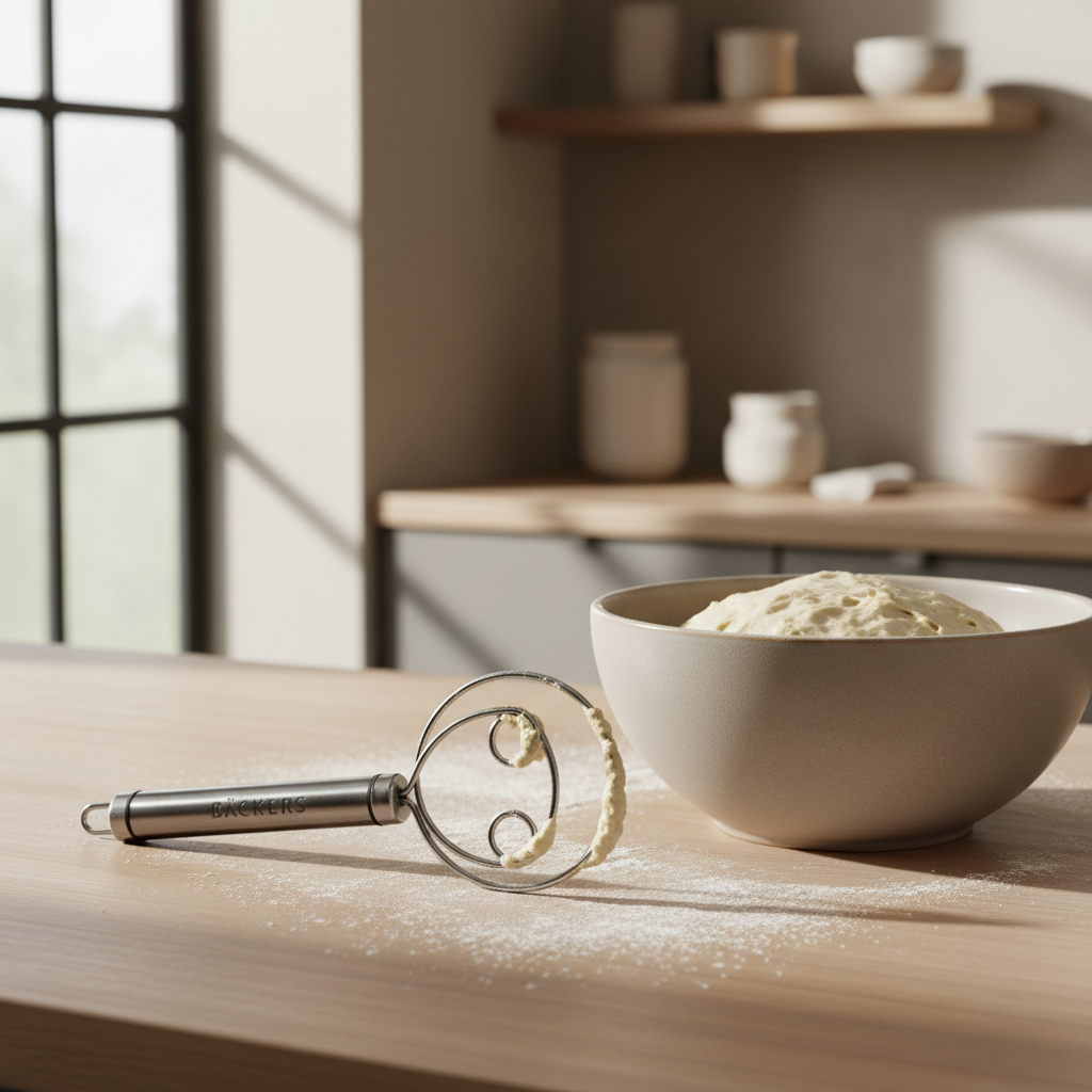 Bäckers Teigrührer aus Edelstahl